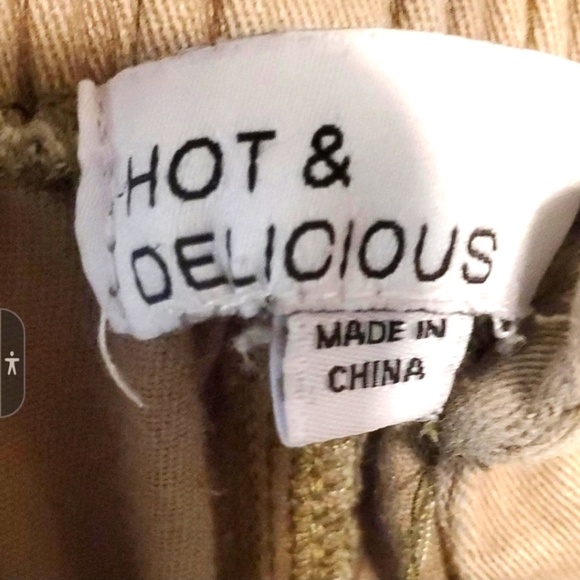 HOT & DELICIOUS Women's khaki Cargo Baggy Drawstring Legs Pants SIZE SMALL - Picture 6 of 8